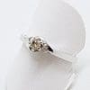 9ct White Gold Trilogy Diamond Engagement Ring