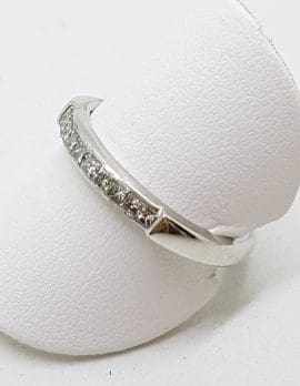 18ct White Gold Channel Set Diamond Wedding/Eternity/Band Ring