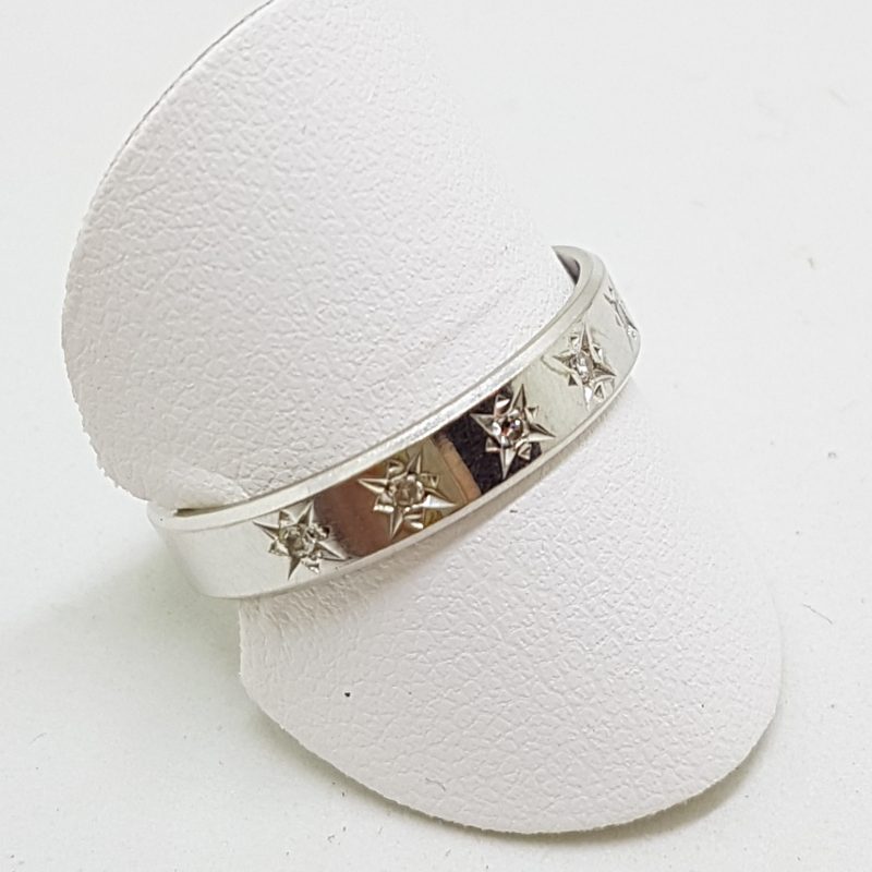 18ct White Gold Diamond Wedding Band Ring