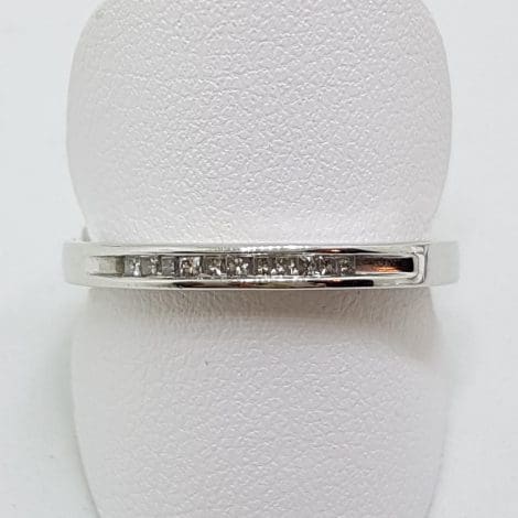 9ct White Gold Channel Set Diamond Eternity/Wedding Ring