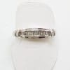 18ct White Gold Diamond Channel Set Curved Ring