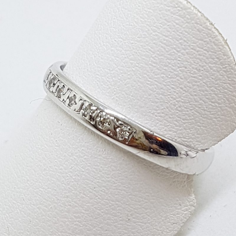 20200525_180401 9ct White Gold Diamond Wedding/Eternity Band Ring