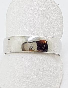 9ct White Gold Wide Wedding Band