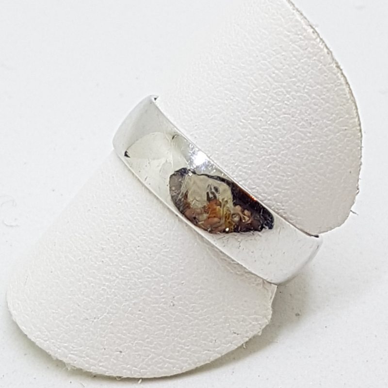 9ct White Gold Wide Wedding Band