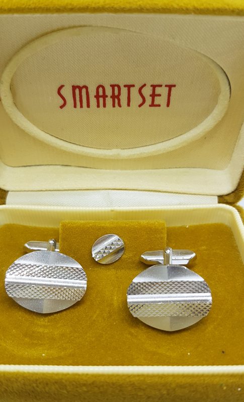 20200526_203256 Silver Plated Oval Cufflink & Stud Set