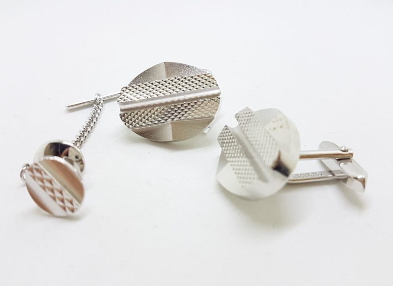 20200526_203327 Silver Plated Oval Cufflink & Stud Set