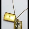 Gold Lined RAN Military Sweetheart Locket Pendant on Chain