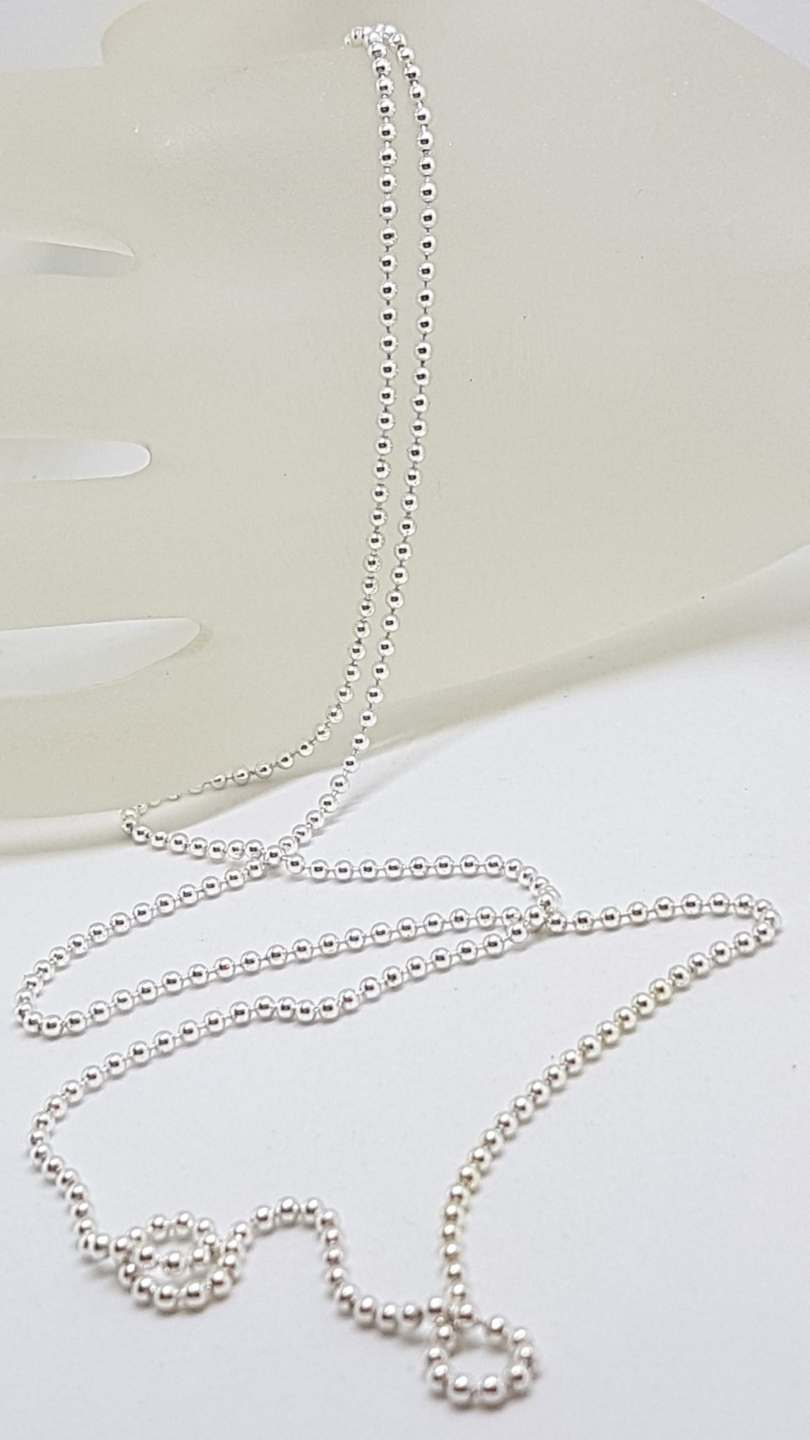 20200518_203419 Sterling Silver Long Ball Link Necklace