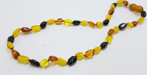 Natural Amber Baby Bead Necklace Multi-Colour