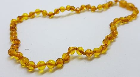 Natural Amber Baby Bead Necklace