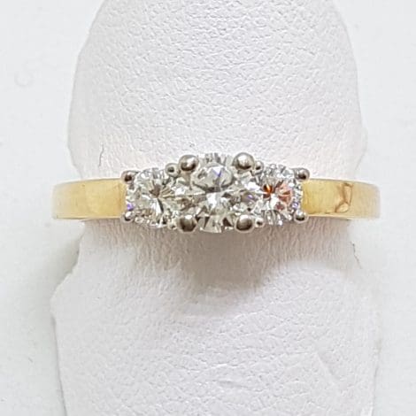 18ct Rose Gold 3 Diamonds Engagement Ring