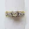 18ct Yellow Gold and Platinum 5 Diamond Engagement Ring