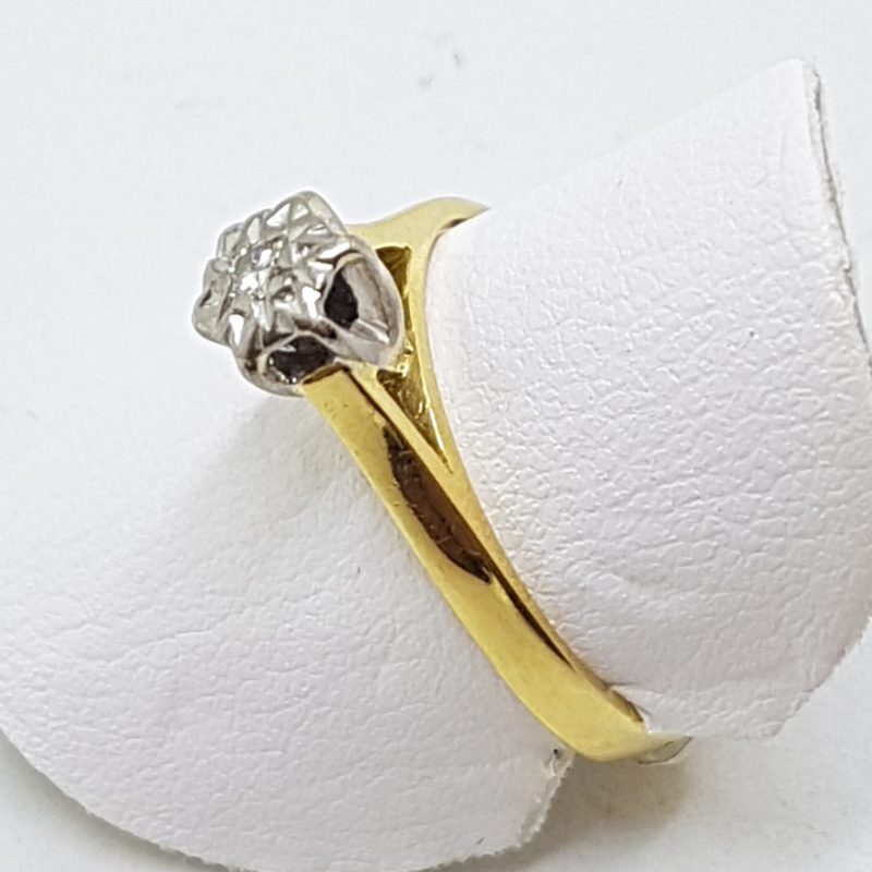 18ct Yellow Gold Solitaire Diamond Engagement Ring