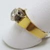 18ct Yellow Gold & Platinum Solitaire Diamond High Set Ring