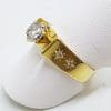 18ct Yellow Gold & Platinum Diamond High Set Engagement Ring