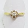18ct Yellow Gold Claw Set Solitaire Diamond Engagement Ring