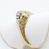 18ct Yellow Gold & Platinum Filigree Diamond Engagement Ring