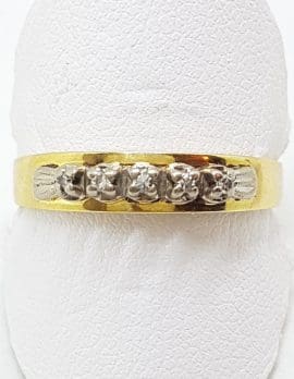 18ct Yellow Gold & Platinum Diamond Eternity/Wedding Band Ring