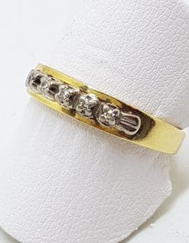 18ct Yellow Gold & Platinum Diamond Eternity/Wedding Band Ring