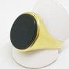9ct Yellow Gold Large Oval Bloodstone Gents Ring