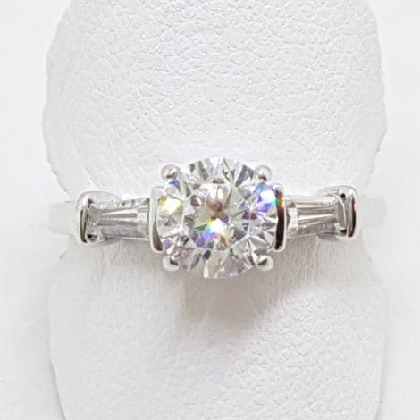 9ct White Gold Cubic Zirconia Engagement/Dress Ring