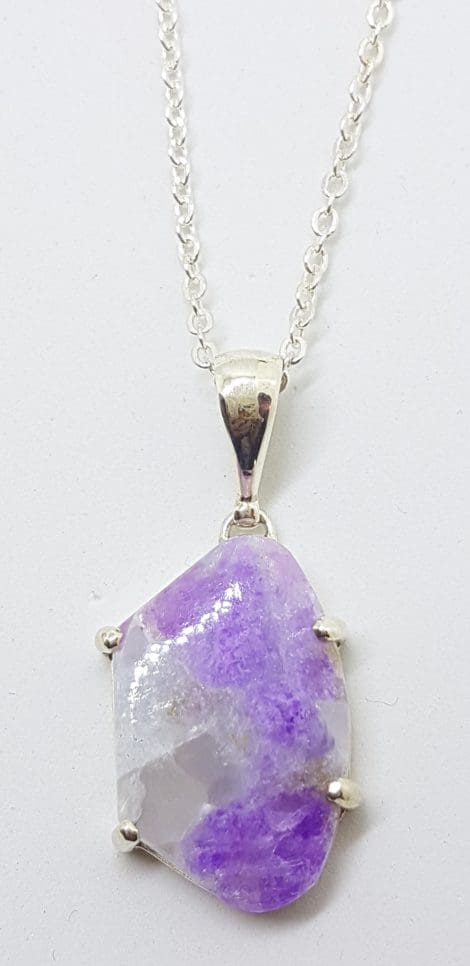 Sterling Silver Sugilite Pendant on Chain