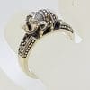 Sterling Silver Marcasite Elephant on Band Ring