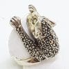 Sterling Silver Marcasite Large Cat Ring