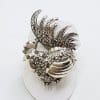 Sterling Silver Marcasite Large Rooster Ring