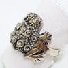 Sterling Silver Marcasite Frog Ring