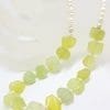 Sterling Silver Clasped Prehnite and Pearl Bead Necklace / Chain