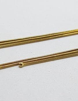 9ct Yellow Gold Long Tassell Chain Drop Earrings