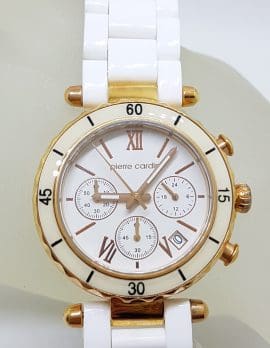 Pierre Cardin Watch - White with Rose Gold Tone