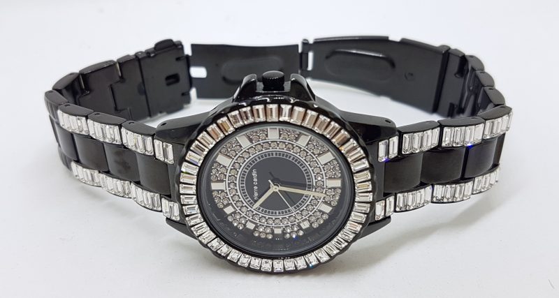 20200613_210553 Pierre Cardin Watch - Black and Swarovski Crystal