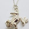 Sterling Silver Frog Pendant on Sterling Silver Chain