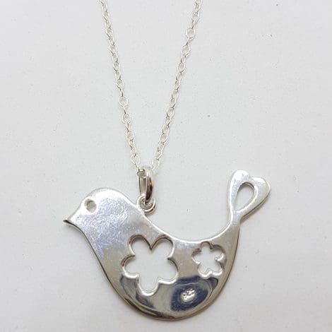 Sterling Silver Bird Pendant on Silver Chain