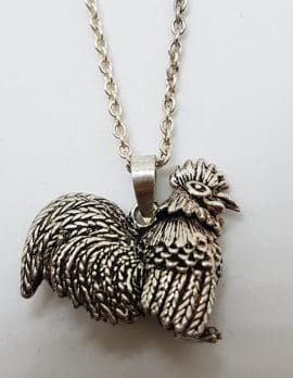 Sterling Silver Rooster Pendant on Silver Chain