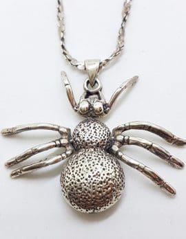 Sterling Silver Spider Pendant on Silver Chain
