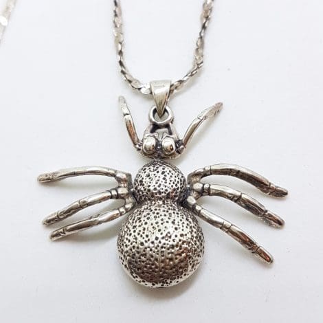 Sterling Silver Spider Pendant on Silver Chain