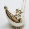 Sterling Silver Large Mouse Pendant on Silver Chain