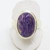 Sterling Silver Oval Charoite Ring