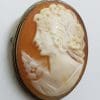 Sterling Silver Oval Lady Cameo Brooch