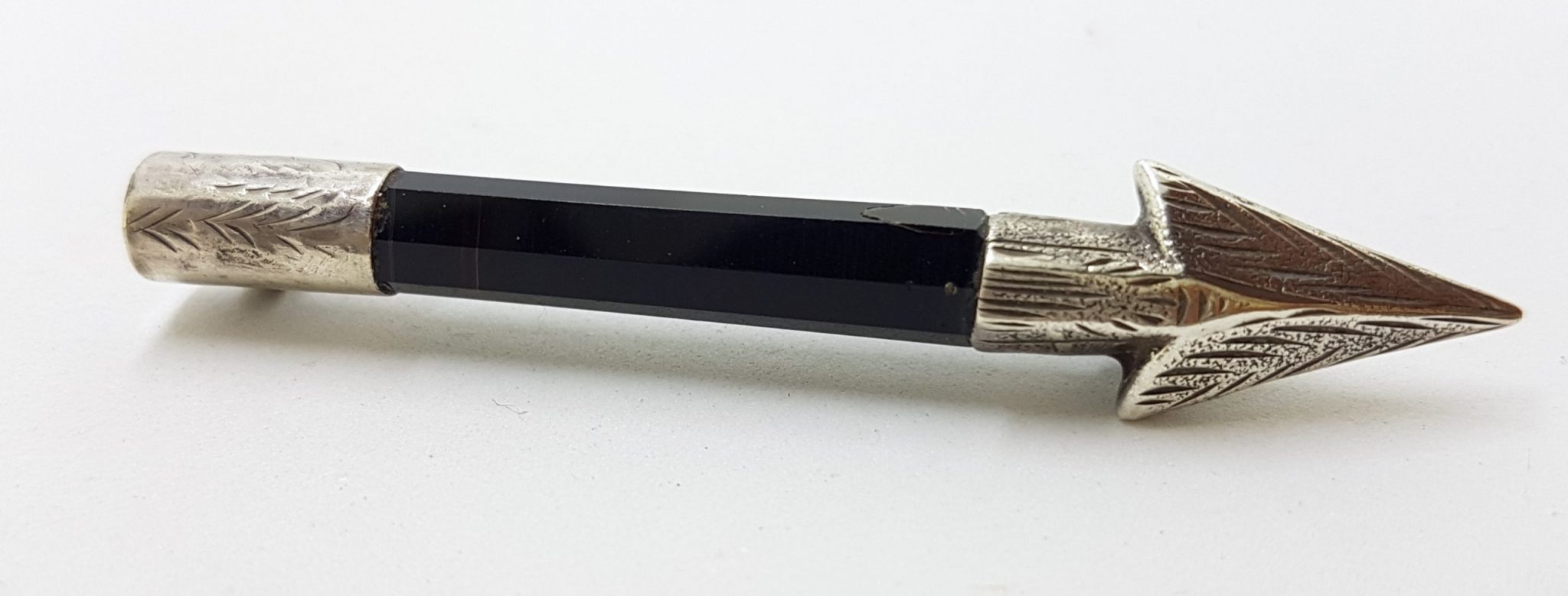 20200630_113738 Sterling Silver Bloodstone Arrow Bar Brooch