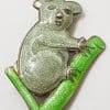 Sterling Silver & Enamel Antique / Vintage Koala Brooch - Two Available