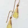 9ct Rose Gold Citrine Ball in Cone Drop Earrings