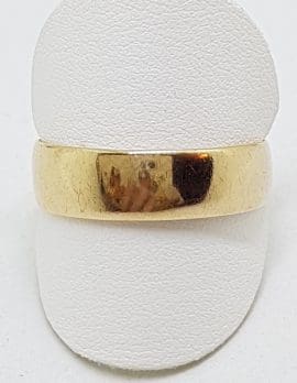 18ct Yellow Gold Wide Wedding Band Ring