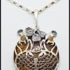 Sterling Silver Baltic Amber Large Hippo Pendant on Chain