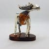 Gorgeous Cow / Bull - Sterling Silver Natural Baltic Amber Animal Figurine / Statue / Sculpture