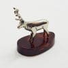 Small Stag / Reindeer / Deer / Moose - Solid Sterling Silver Natural Baltic Amber Small Figurine / Statue / Sculpture