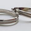 10ct White Gold Large Oval Hoop Earrings
